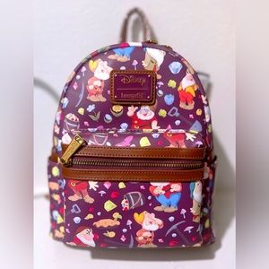 Seven dwarfs all over print mini backpack